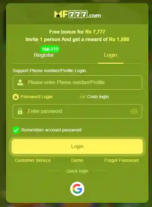 Mf777 Game Login